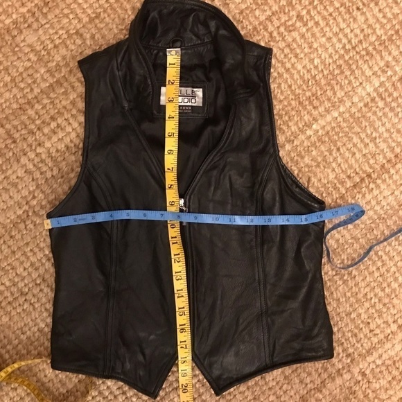 𝅺WILSON’S Pelle Studio Vintage leather vest. Black. Women’s size small. - Picture 8 of 8